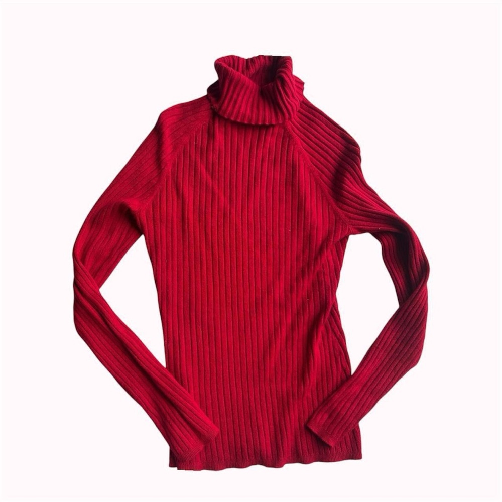 INC International Concepts Vibrant Red Cowl Neck Sweater size s
